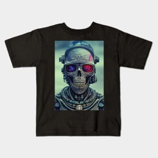 Skeleton Astronaut | Space Skull | Dystopian Art | Skull Astronaut Artwork | Fantasy Astronaut Skull Kids T-Shirt